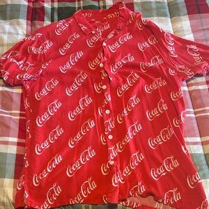Coca Cola Logo Red Casual Shirt